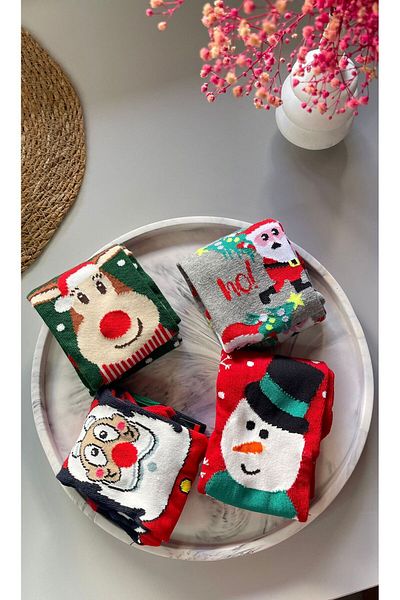 ASGÜL SOCKS Унисекс комплект коледни чорапи 4 чифта