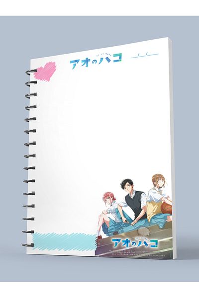 nihonwosekai Blue Box Shoujo Anime A5 Size 50 Sheets Spiral Notebook