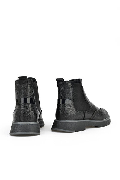 Ziya , Erkek Hakiki Deri Bot 1431024Z6606 Siyah