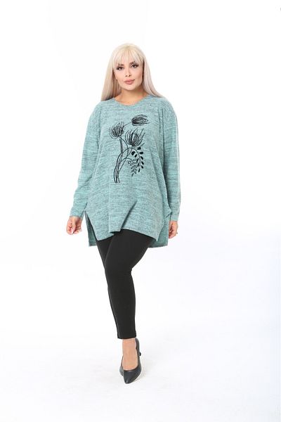 tıgersıze Plus Size Soft Fabric Women's Soft Sweater