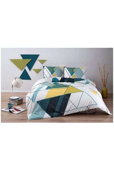 STOREMAX Single Petrol Duvet Cover Set Capel Model: 1000037422004