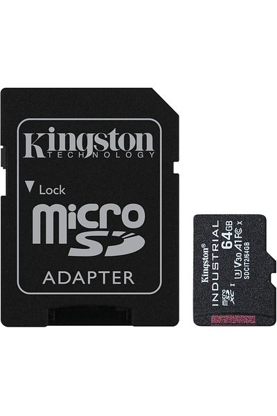 CALRADİA Industrial Microsd to 64Gb Microsdxc Industrial C10 A1 Pslc Card + Sd Adapter to Sdcit2/64Gb