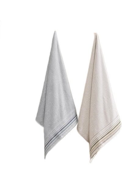 STOREMAX Ntwork Cotton Natural Turkish Bath Set Beige Double Art 1087243