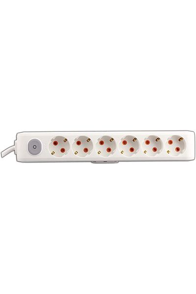 MCreative Multi-Let Six Socket Switched Grounded Wired Child Proof 2 Mt
