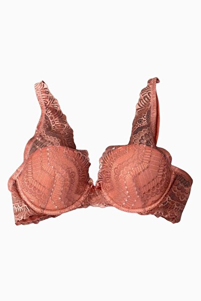 Wonna Dusty Rose Lace Bra - Without Padding - 2277