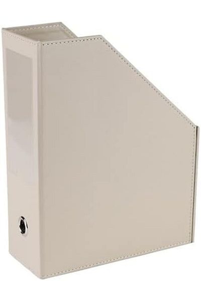 STOREMAX Mu-Artshop Magazine Holder Faux Leather Table Top Document/File Organizer 23 * 30 * 9 Cm. Beige Tnca 871301