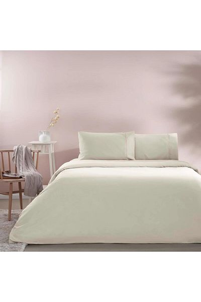 STOREMAX Jvnnshop Cotton Rf Basic Duvet Cover Ecru Single 646268