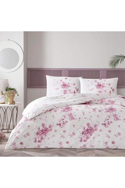STOREMAX Cotton Marian Duvet Cover - Pink Single