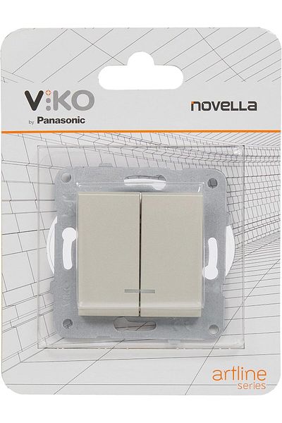 MCreative Novella Trenda Metallic White Mechanism+Button Cap Quick Connector Light Commutator