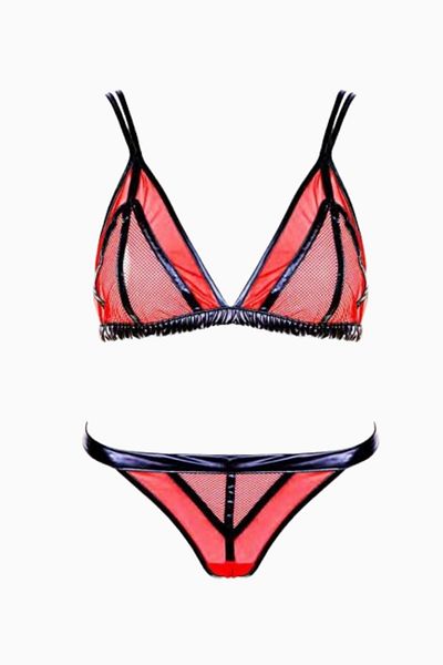 Wonna 5002-Tk Lez Black Red Bra - Panties