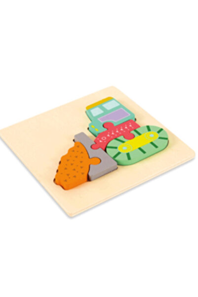 Floopy Buldozer - Puzzle incastru din lemn