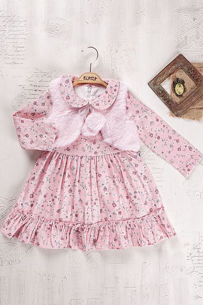 Cevval Minigirls BLEROL WINTER DRESS WITH FLOWER PATTERN FOR GIRLS