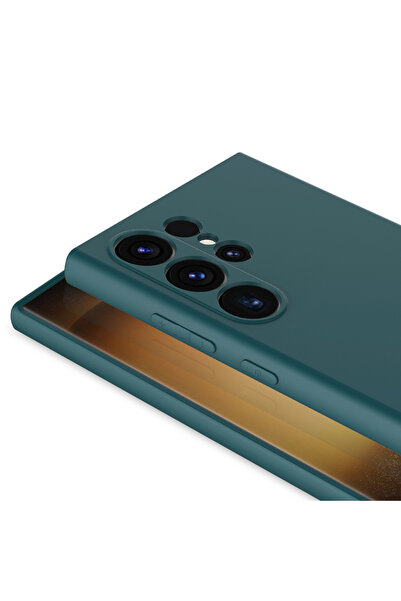 Fibaks Galaxy S25 Ultra Kılıf Kadife Lansman Soft Yumuşak Liquid Silikon Kamera Korumalı Kapak