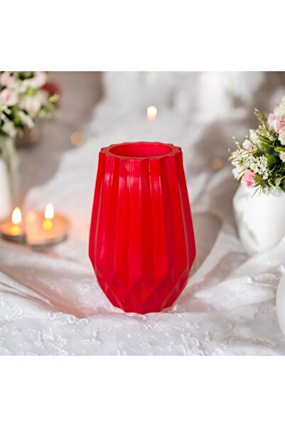 Dekoratif mini vazo - kırmızı