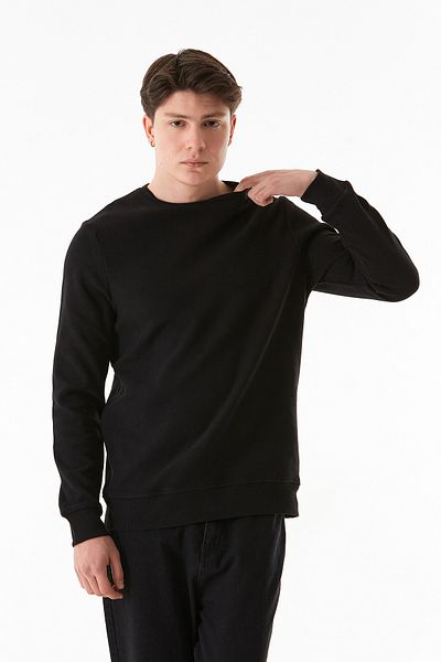 Fulla Moda Ribbed Crew Neck Sweatshirt