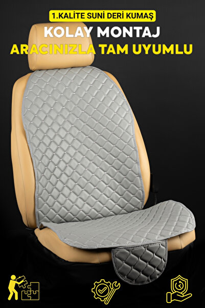 Ecarteks Ssangyong Rodius Ecarteks Leather Auto Case-Cushion Set with Erasable Pockets (7 Pcs) Gray