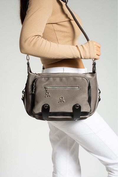 Baginn Geantă Messenger Femei Curea încrucișată Geantă de umăr din piele artificială 32*22 Cm Geantă Mega din piele vegană