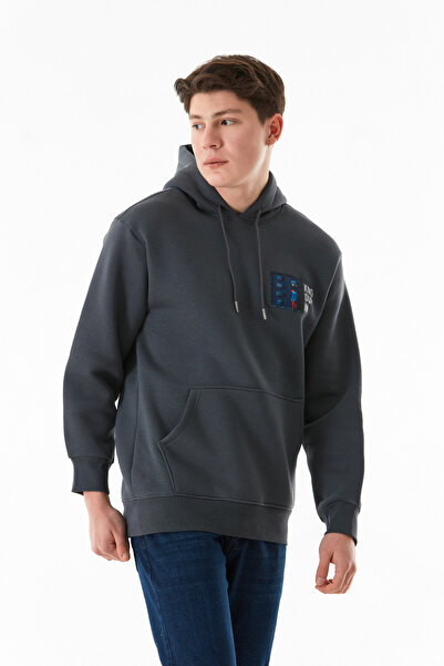 Fulla Moda 3-нитковий рельєфний принт, капюшон, світшот