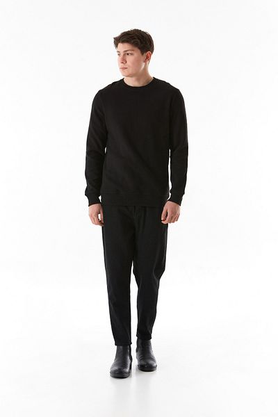 Fulla Moda Ribbed Crew Neck Sweatshirt