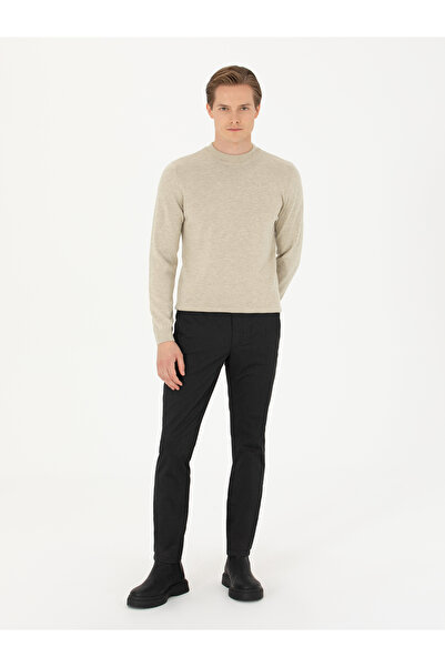 Cacharel Siyah Slim Fit Kanvas Pantolon 50277668-VR046