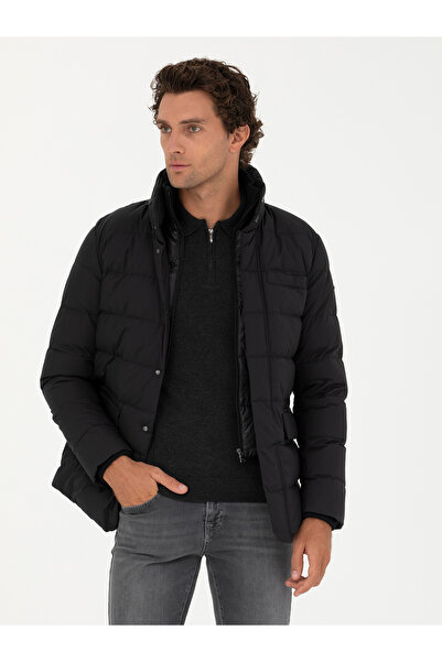 Cacharel Black Goose down Coat 50273112-Vr046