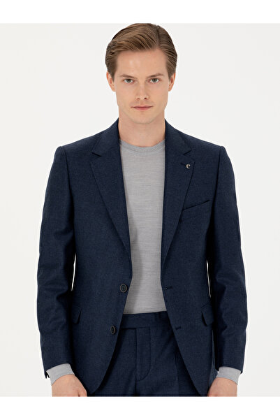 Cacharel Lacivert Slim Fit Yün Takım Elbise 50277977-VR033