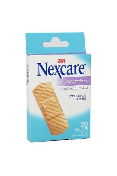 Nexcare مجموعة ضمادات شفافة 20 قطعة