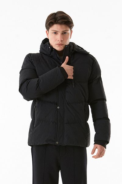 Fulla Moda Παλτό με κουκούλα με φερμουάρ τσέπης