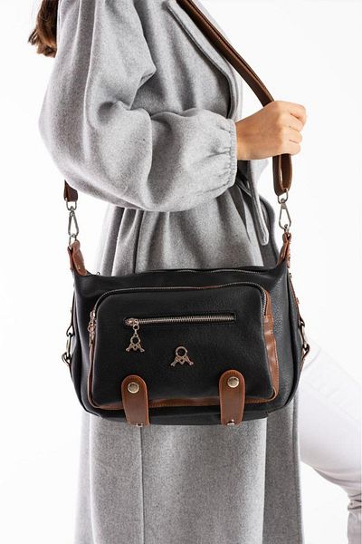 Baginn Geantă de damă, cu curea încrucișată, din piele vegană, de umăr, 32*22 cm, geantă mega din piele artificială