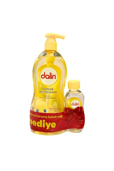 Dalin Baby Shampoo Classic 700ml with Pump + Baby Oil Gift 100ml (Moisture Protection) (Set of 5)