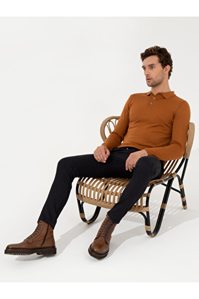 Cacharel Lacivert Slim Fit Kanvas Pantolon 50257047-VR033