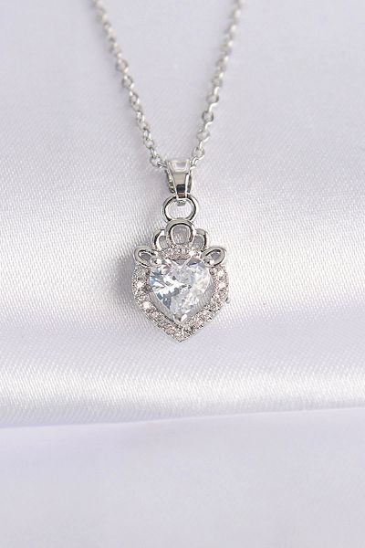 Clariss 316L Steel Chain Silver Color Zircon Stone Rapunzel Necklace