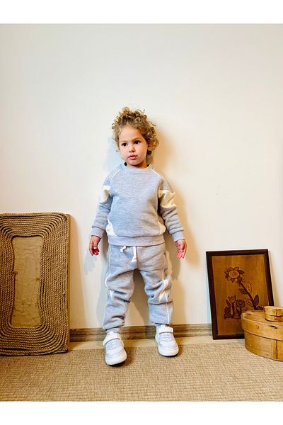 DİVİSTA Σετ φούτερ-φούτερ Unisex Kids Grey Melange