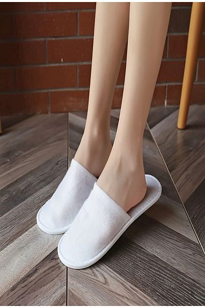 galaksihome Disposable Fabric Hotel Slippers Massage Salon Beauty Center Hygienic Slippers Standard Size 10Pairs