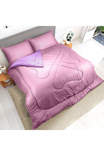 Hotel Linen Klub Stripe Reversible  Comforter Set- Ultra Soft  Microfiber Fabric, Soft Siliconized Fiber Filling