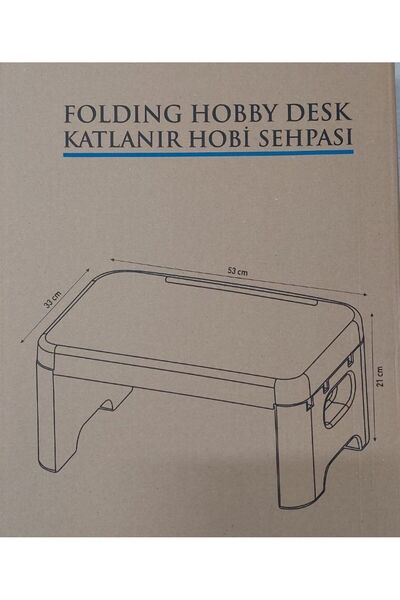 EveFix Katlanabilir Pratik Çok Amaçlı Ders Çalışma Masası Yatak Keyif Laptop Sehpası