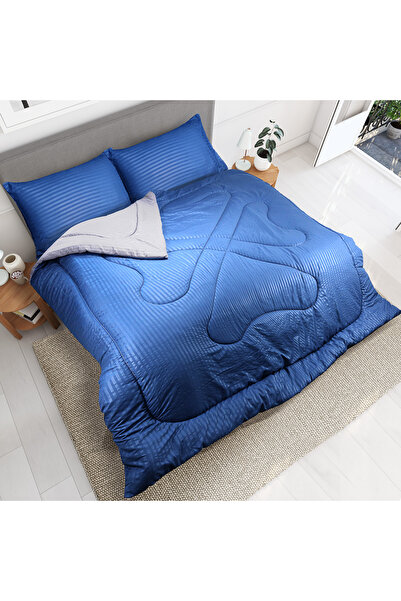 Hotel Linen Klub Stripe Reversible  Comforter Set- Ultra Soft  Microfiber Fabric, Soft Siliconized Fiber Filling