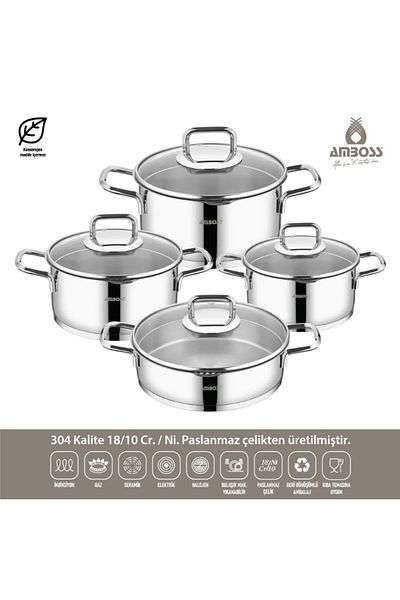 Amboss DIAMOND STRAINER 8 PCS SET / STEEL HANDLE