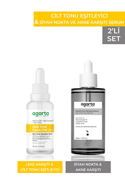 Agarta 2'Li Set Leke Karşıtı Serum 30 Ml & Siyah Nokta Karşıtı Serum 50 Ml