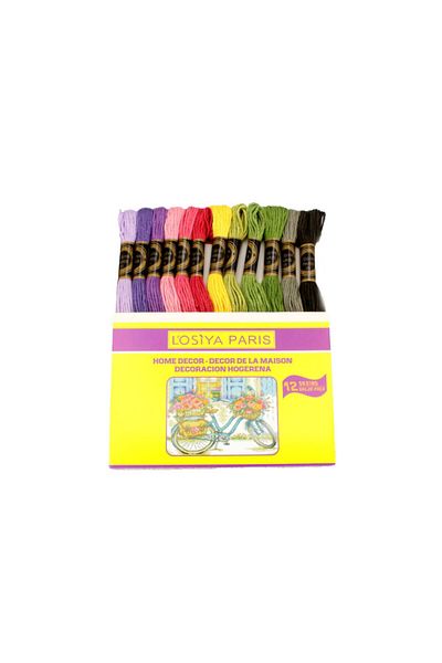 bidoluhobi Συσκευασία με 12 κλωστές Muline Etamine Embroidery