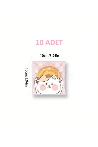 PABALAS 10 Pcs Cute Animals Pattern-Designed Self-Adhesive, Candy & Cookie Bags
