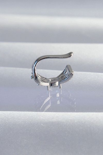 Store Brass Silver Color Zircon Stone Plated Earcuff Earrings