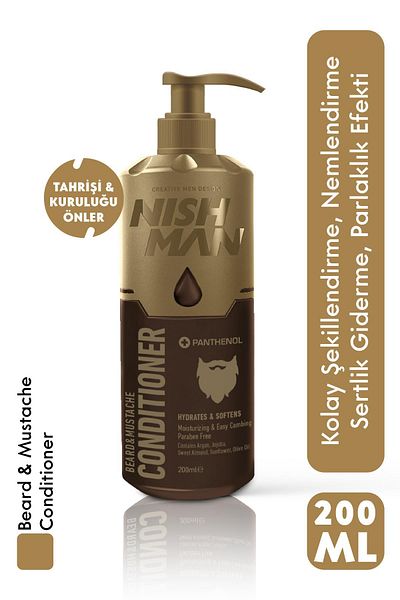 NISHMAN 200 ml Beard and Mustache Care Cream