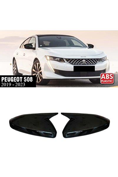 HYM TUNİNG Peugeot 508 2019-2023 Yarasa Ayna Kapak Parlak Siyah Sağ Sol Takım