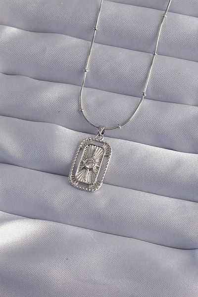 Clariss 316L سلسلة الصلب فضية اللون الزركون حجر التارو قلادة
