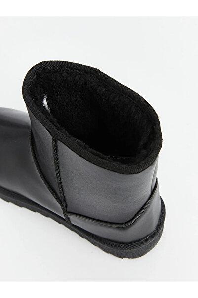 LC Waikiki LCW STEPS Siyah Deri Görünümlü Kadın Kar Botu