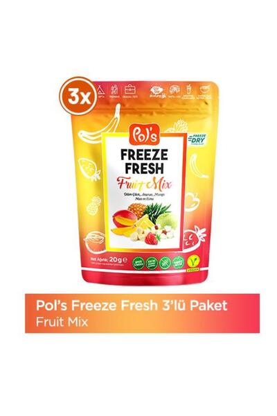 Pol's Freeze Fresh Fruit Mix 20 G X 3 Adet
