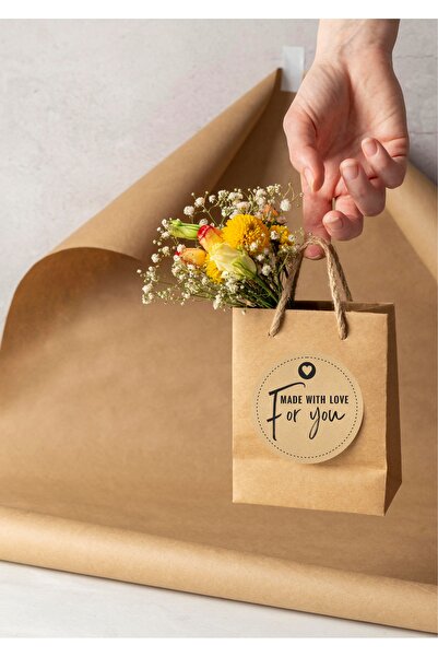 NEON Dijital Baskı Merkezi 250 قطعة من ملصقات كرافت - شكرًا لك - مصنوعة يدويً...