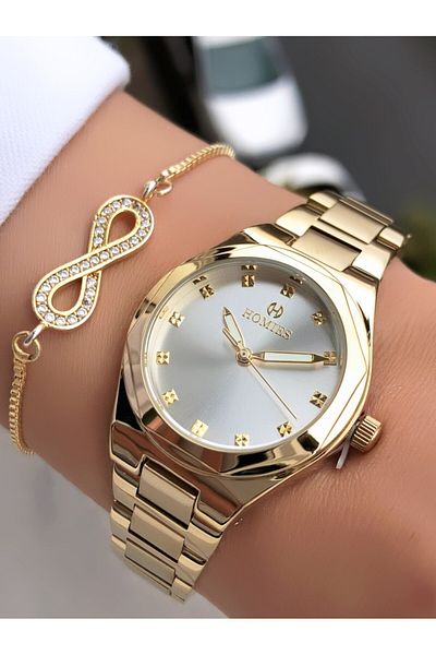 Homies Original Invoice Waterproof Women's Wrist Watch with Bracelet Gift
