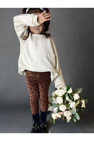 BOBSİ CO Kız Çocuk Kadife Fitilli Tayt